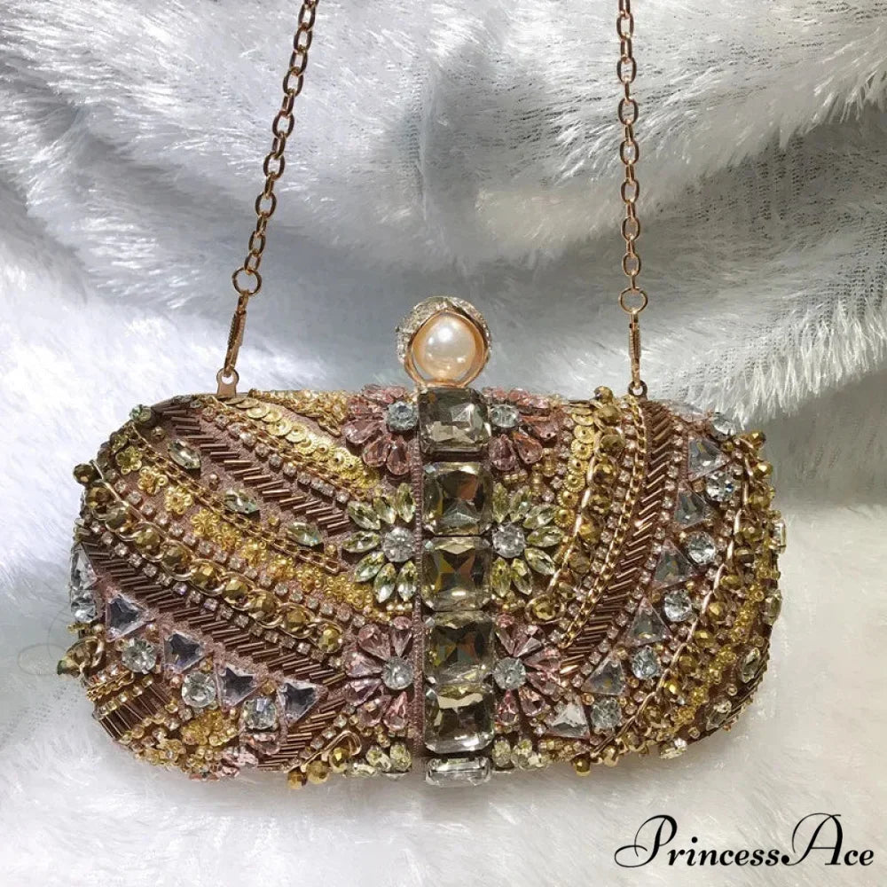 Crystal Diamond Gems Rhinestone Love Purse for Women