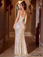 Crystal Rhinestone Long Party Dress
