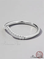 Cubic Zirconia Decor Silver Ring