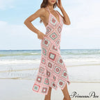 Cultural Design Woven Crochet Bohemian Dress