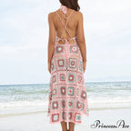 Cultural Design Woven Crochet Bohemian Dress