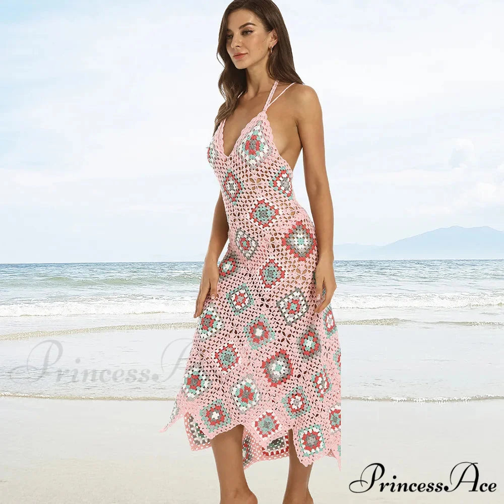 Cultural Design Woven Crochet Bohemian Dress