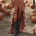 Cultural Vintage Firm Frill Bohemian Dress