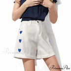 Curled Stitched Denim Short