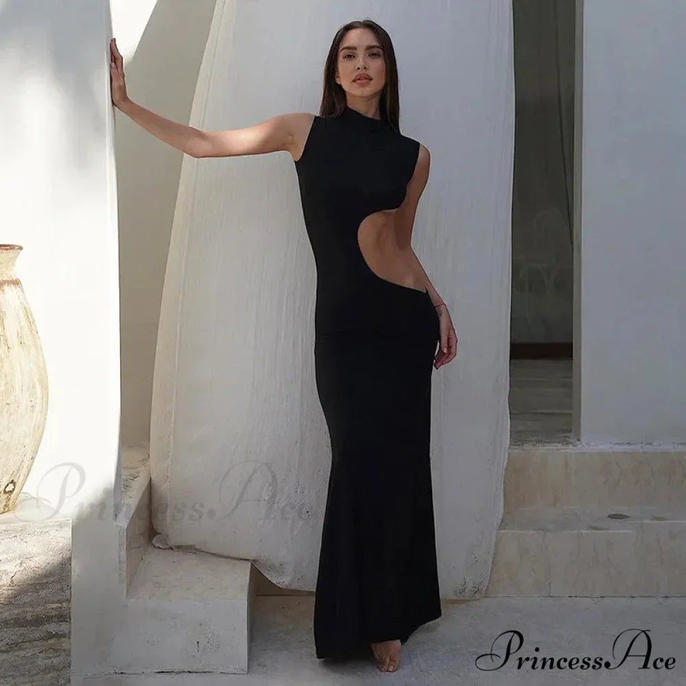 Cut Out Bodycon Tank Maxi Dress