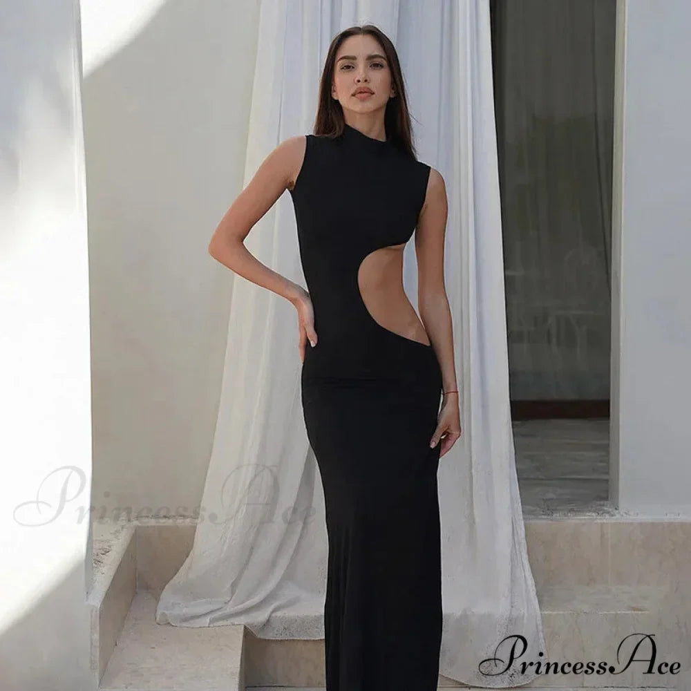 Cut Out Bodycon Tank Maxi Dress