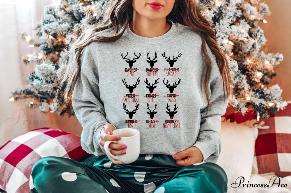 Cute Cotton Wapiti Print Hot Sale Deer Hunting Gift Christmas Hoodie