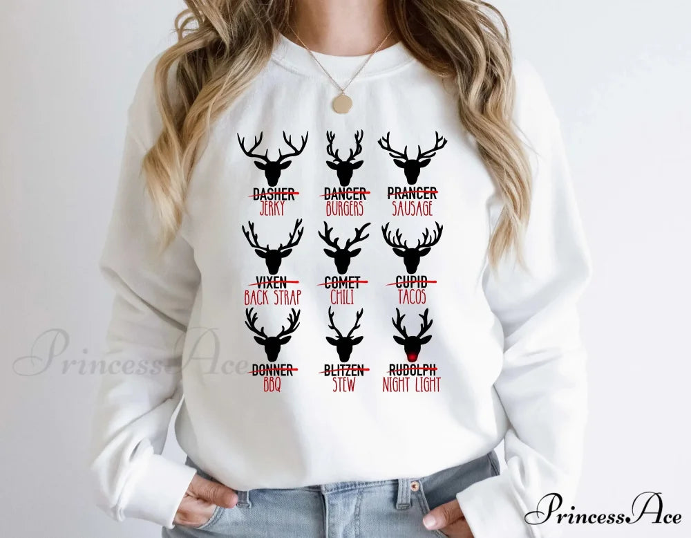 Cute Cotton Wapiti Print Hot Sale Deer Hunting Gift Christmas Hoodie