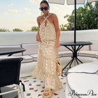 Cute Floral Printed Cross Halter Zip Sophisticated Back Crop Tube Top - Colorful