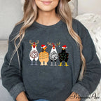 Cute Funny Chickens Animal Farmer Country Christmas Hoodie