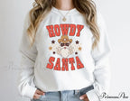 Cute Howdy Santa Fashion Vintage Party Girl Christmas Hoodie