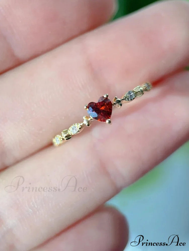 Cute Red Heart Ring