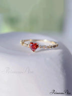 Cute Red Heart Ring