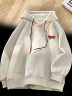 Cute Skateboard Graphic Cotton Fleece Hoodie