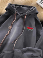Cute Skateboard Graphic Cotton Fleece Hoodie