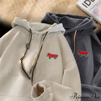 Cute Skateboard Graphic Cotton Fleece Hoodie