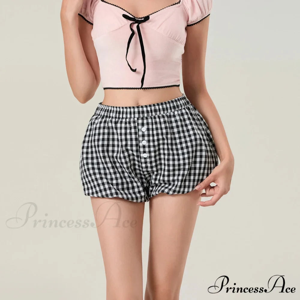 Cute Tartan Pumpkin Lounge Short