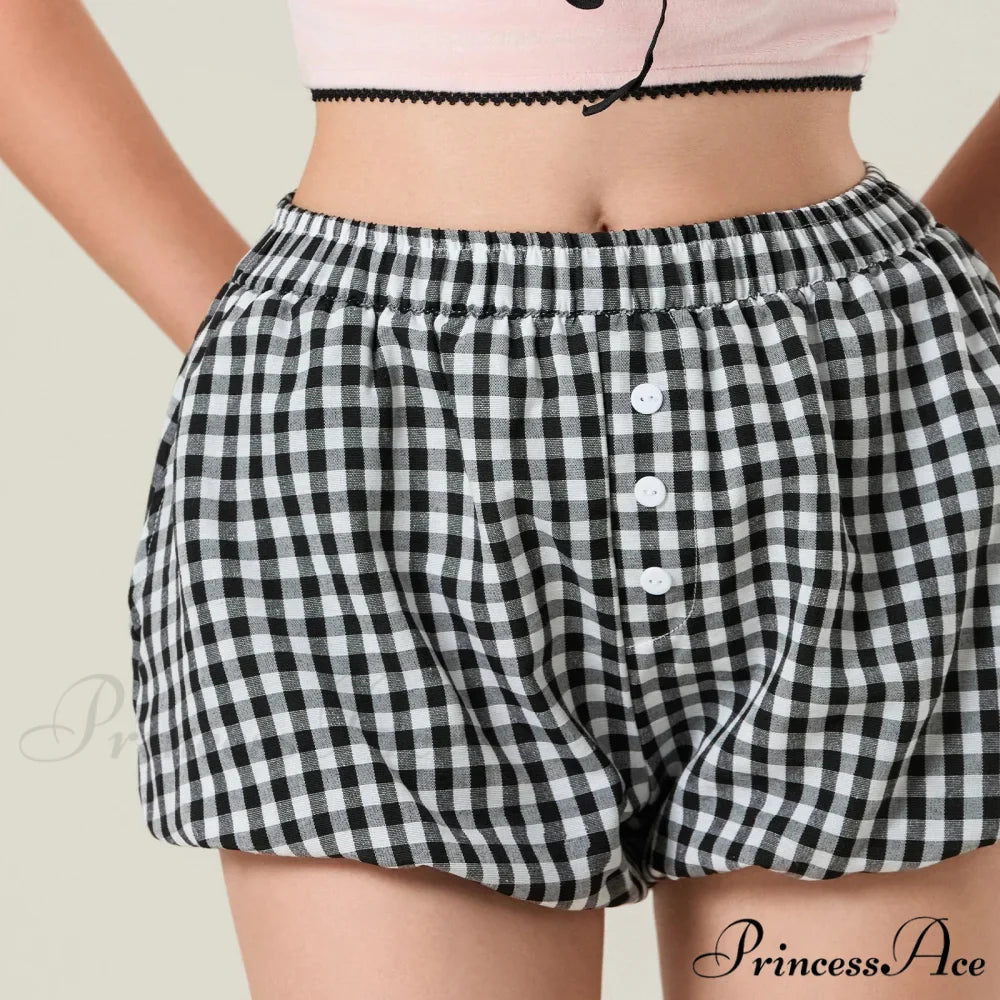 Cute Tartan Pumpkin Lounge Short