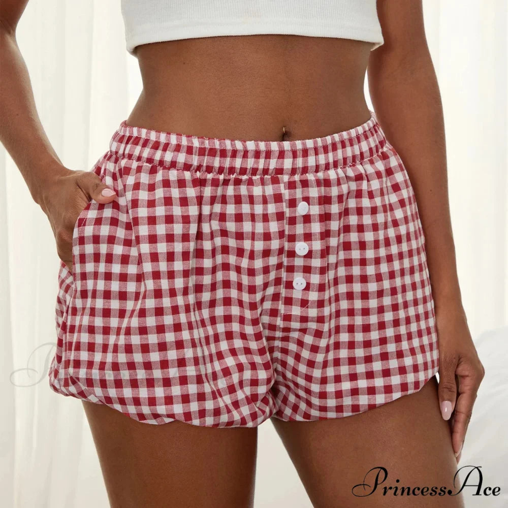 Cute Tartan Pumpkin Lounge Short
