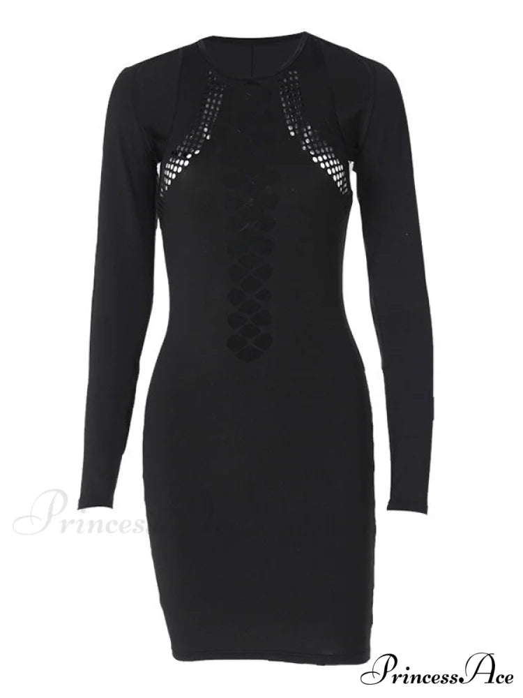 Cutout Back Short Sleeve Square Classic Neck Bodycon Mini Dress - Yellow