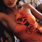 Cutout Floral Slim Fit Maxi Prom Dress