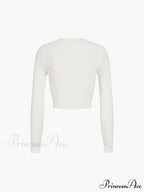 Cutout Split Beads Trendy Detail Ribbed Knit Top