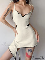 Cutout Tie Front Satin Lace One Sophisticated Shoulder Sleeveless Cropped Top - Pink