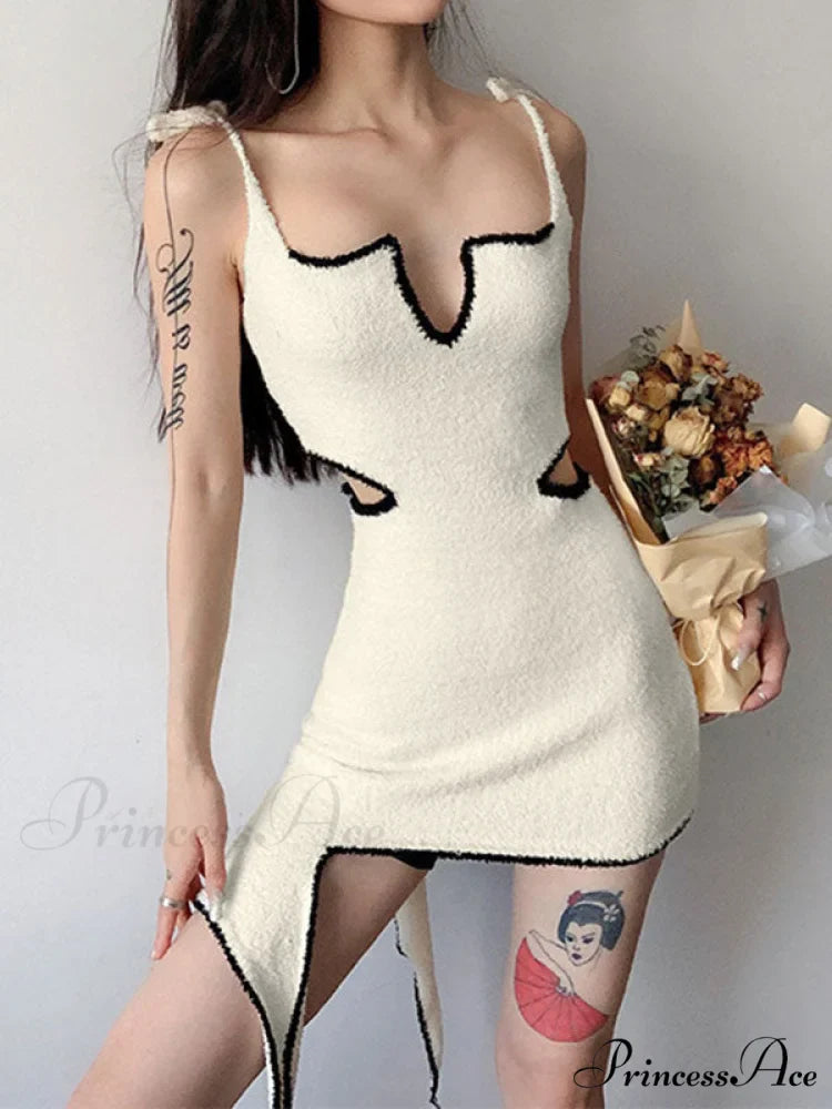 Cutout Tie Front Satin Lace One Sophisticated Shoulder Sleeveless Cropped Top - Pink