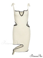 Cutout Tie Front Satin Lace One Sophisticated Shoulder Sleeveless Cropped Top - Pink