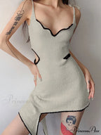 Cutout Tie Front Satin Lace One Sophisticated Shoulder Sleeveless Cropped Top - Pink