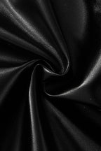 Faux Leather Mesh One Shoulder Bodycon Mini Dress