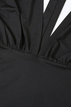 Fashionable V-Neck Backless Hooded Bodycon Maxi Dress