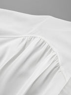 Puff Sleeve Stand Collar White Blouse