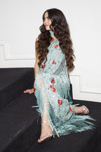 Print Tassels Sleeveless Backless Floral Dress