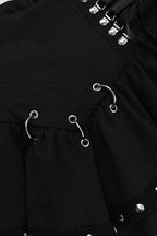 Punk Charm Zipper Detail Skirt