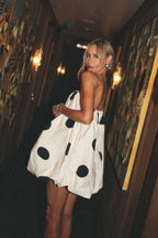 Polka Dot Print Bodycon Mini Dress