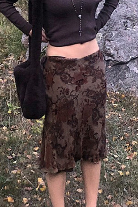 Fashion Mesh Lettuce Hem Skirt