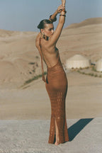 Solid Knit Bikini Cover Boho Dress