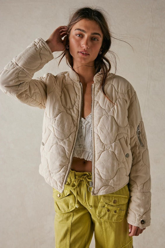 Vintage Urban Casual Quilted Stand-Collar Coat