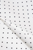 Ruched Polka Dot A-Line Midi Skirt