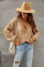 Plus Size Hollow Knit Cardigan