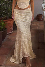 Low Rise Ruched Mermaid Skirt