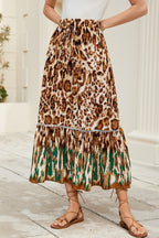 Boho Ruffle Floral Maxi Skirt