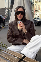 Slim Fit Leather Moto Jacket