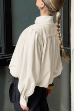 Chic High Neck Puff Sleeve Jacket