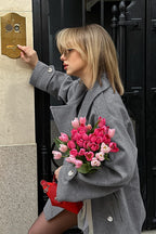 Grey Wool Blazer Jacket