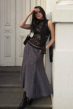 Fitted Tie Front Cami Knit Top