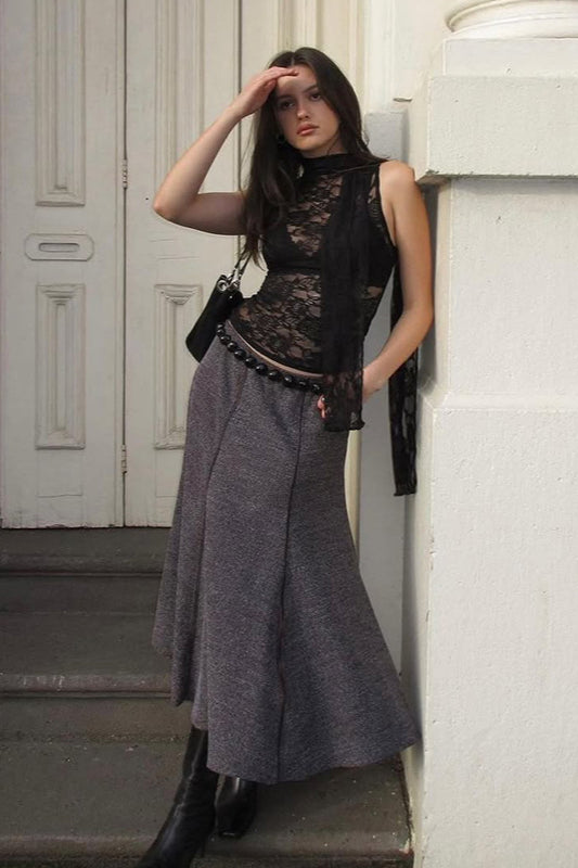 Fitted Tie Front Cami Knit Top