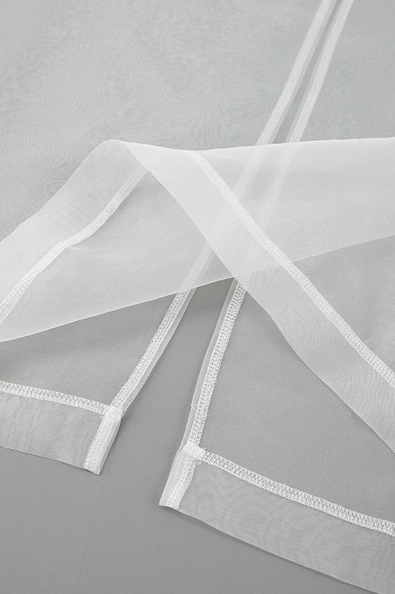 White High-Waist Split Maxi Skirt