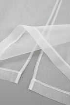 White High-Waist Split Maxi Skirt